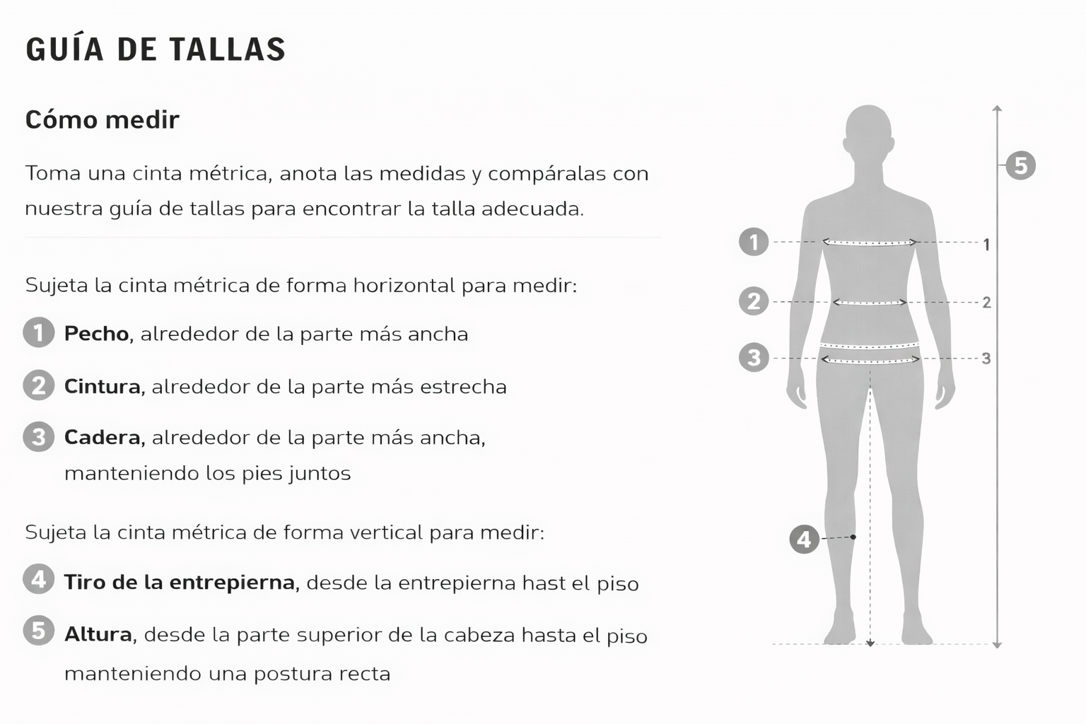 Guía de tallas JAKUVAICE